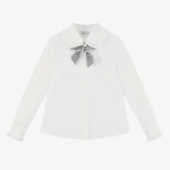 Monnalisa Girls White Cotton Blouse Best