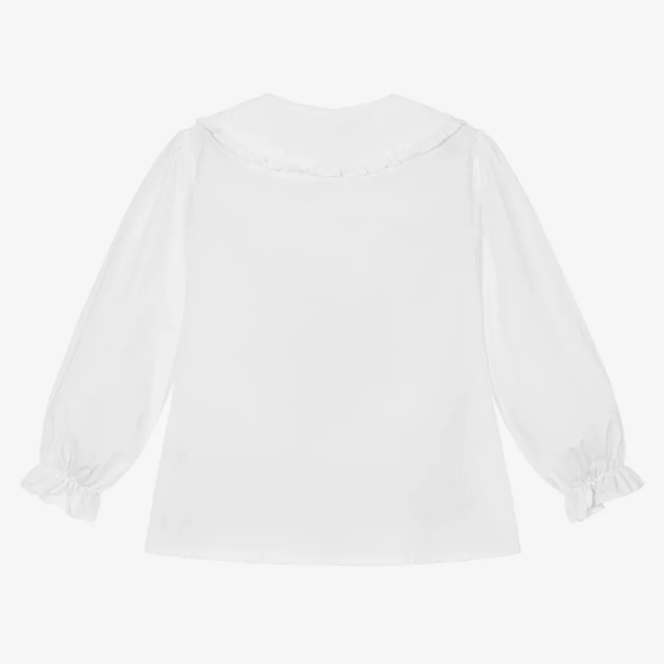 Beatrice amp; George Girls White Cotton Blouse Sale