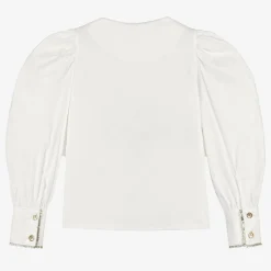 Junona Girls White Cotton Blouse