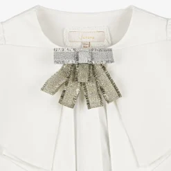 Junona Girls White Cotton Blouse