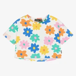 Rock Your Baby Girls White Cotton Boxy T-Shirt New