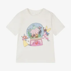 Stella McCartney Kids Girls White Cotton Fairies T-Shirt Clearance