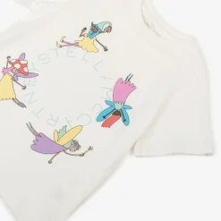 Stella McCartney Kids Girls White Cotton Fairy T-Shirt