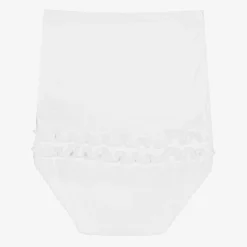 Babidu Girls White Cotton Frilly Pants Online