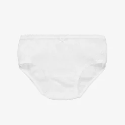 Babidu Girls White Cotton Knickers Outlet