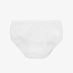 Babidu Girls White Cotton Knickers Outlet