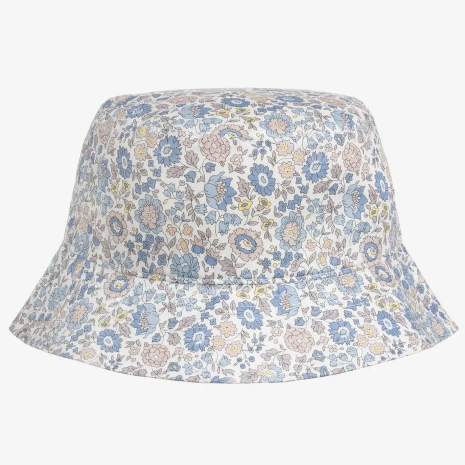 Milledeux Girls White Cotton Liberty Print Sun Hat Outlet