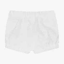 Moncler Enfant Girls White Cotton Shorts