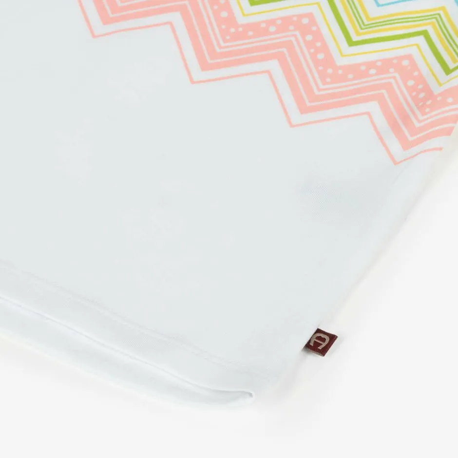 AIGNER Girls White Cotton T-Shirt Hot