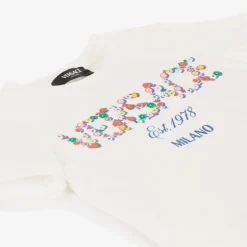 Versace Girls White Cotton T-Shirt Online