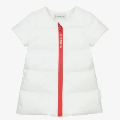 Moncler Enfant Girls White Down Padded Dress Hot