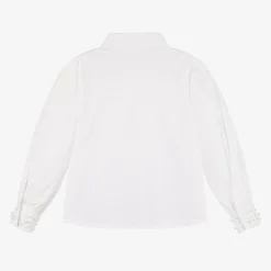 Fun amp; Fun Girls White Embellished Cotton Shirt Clearance