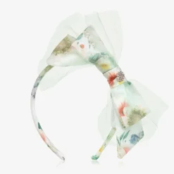 Patachou Girls White Floral Bow Hairband