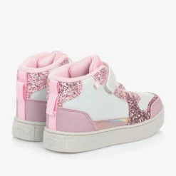 Lelli Kelly Girls White Glitter Bracelet High-Top Trainers Discount