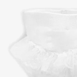 Mayoral Newborn Girls White Lace Frill Tights Sale