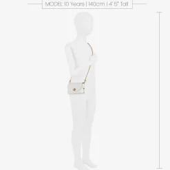 Zaccone Girls White Leather Bag (18cm) Discount