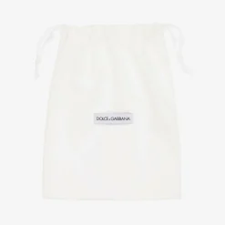 Dolce amp; Gabbana Girls White Leather DG Sliders Best