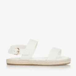 Age of Innocence Girls White Leather Sandals Hot
