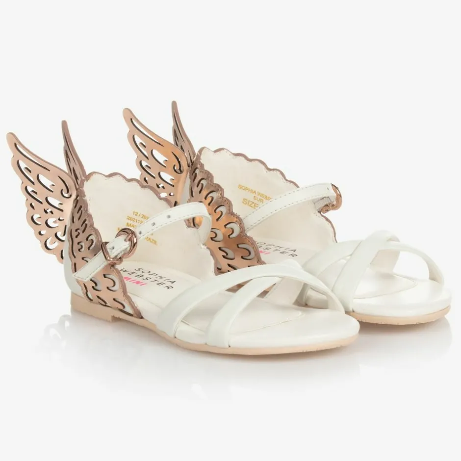 Sophia Webster Mini Girls White Leather Sandals Best