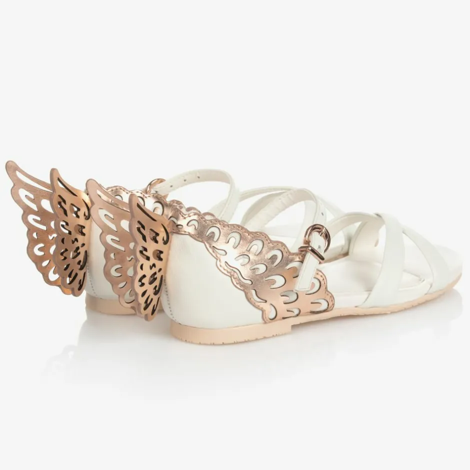Sophia Webster Mini Girls White Leather Sandals Best