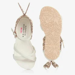 Sophia Webster Mini Girls White Leather Sandals Best