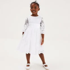 Childrens Classics Girls White Leather Shoes New