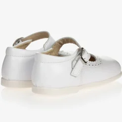 Early Days Girls White Leather Shoes