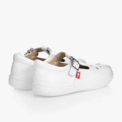 Chipmunks Girls White Leather T-Bar Shoes Outlet