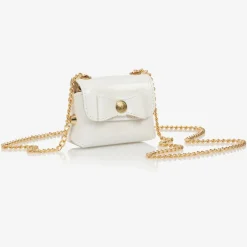 Zaccone Girls White Mini Shoulder Bag (8cm) Outlet