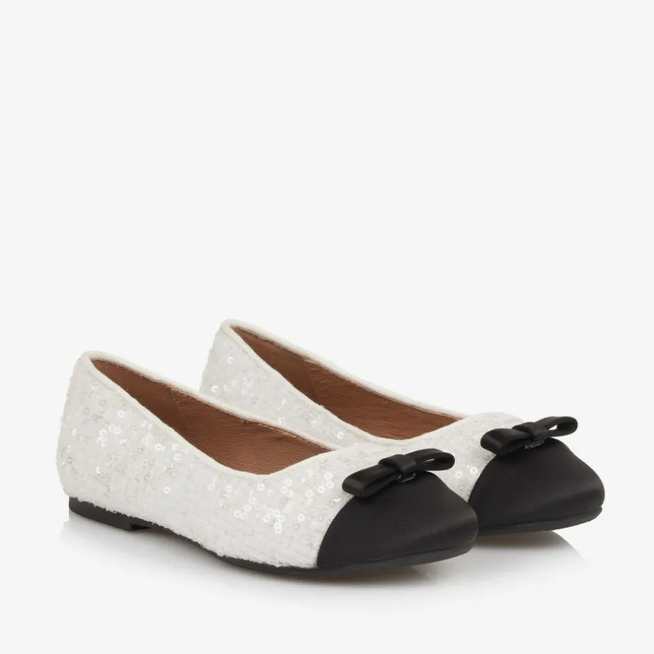 Age of Innocence Girls White Sequin Pumps Hot