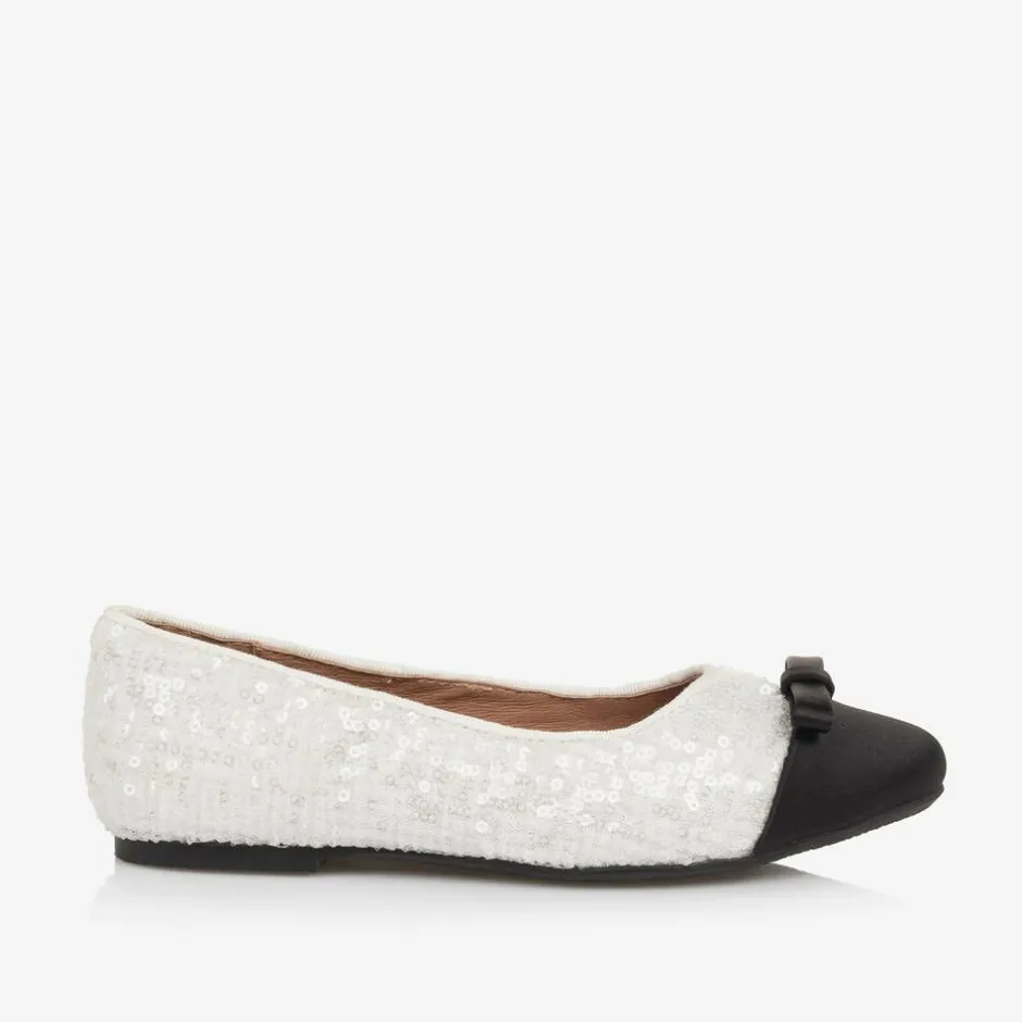 Age of Innocence Girls White Sequin Pumps Hot