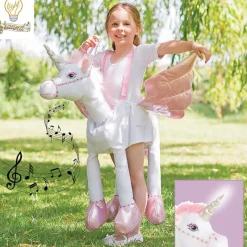 Dress Up by Design Girls White Sound & Light Unicorn Costume Clearance