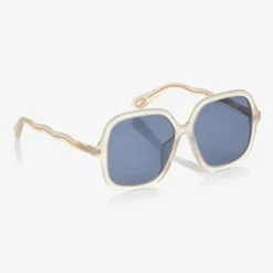 Chloé Girls White Square Sunglasses Hot