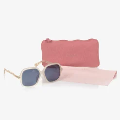 Chloé Girls White Square Sunglasses Hot