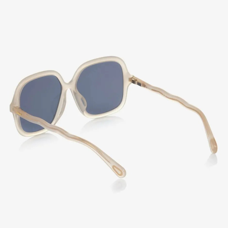 Chloé Girls White Square Sunglasses Hot
