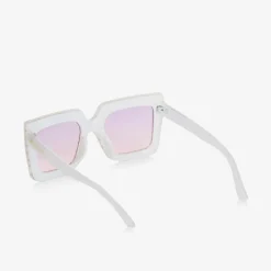 Angels Face Girls White Square Sunglasses (UV400) Clearance