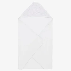 Kissy Kissy Girls White Summer Gardens Hooded Towel & Mitt Set New