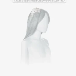 Sevva Girls White Tulle Flower Hairband Clearance