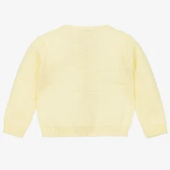 Beatrice amp; George Girls Yellow Cotton Knit Cardigan