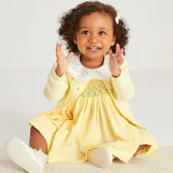 Beatrice amp; George Girls Yellow Cotton Knit Cardigan