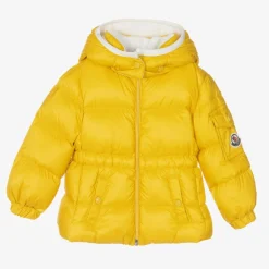 Moncler Enfant Girls Yellow Down Padded Coat New