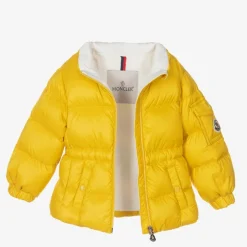 Moncler Enfant Girls Yellow Down Padded Coat New