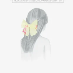 Phi Clothing Girls Yellow Floral Cotton Hair Clip (16cm) Clearance