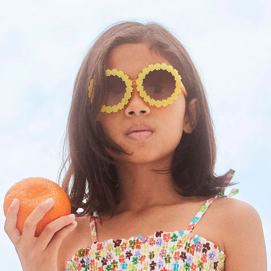 Molo Girls Yellow Flower Sunglasses (UVA/UVB) SourLemon