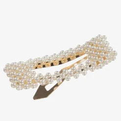 Milledeux Gold & Pearl Hair Clip (8cm) Discount