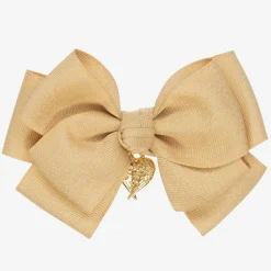 Angels Face Bow Hair Clip (11cm) Gold
