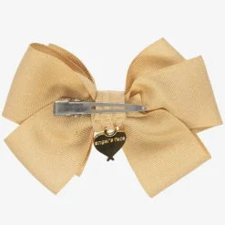 Angels Face Bow Hair Clip (11cm) Gold