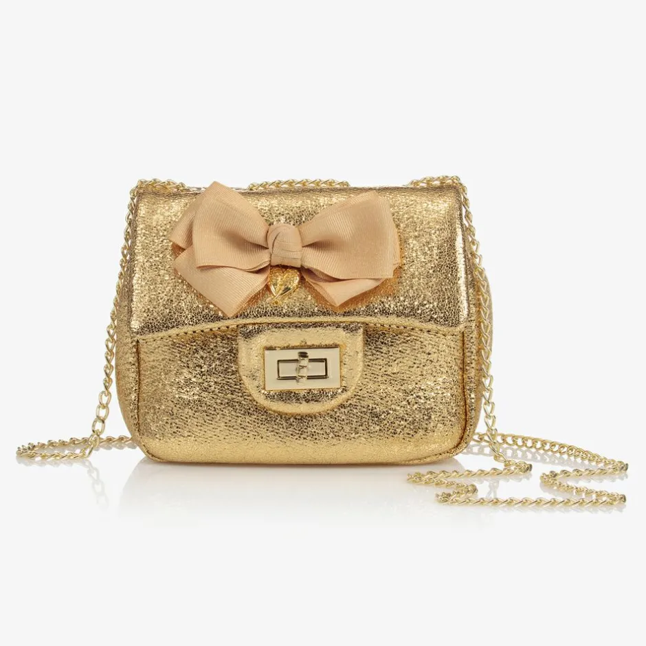 Angels Face Bow Handbag (17cm) Gold Online