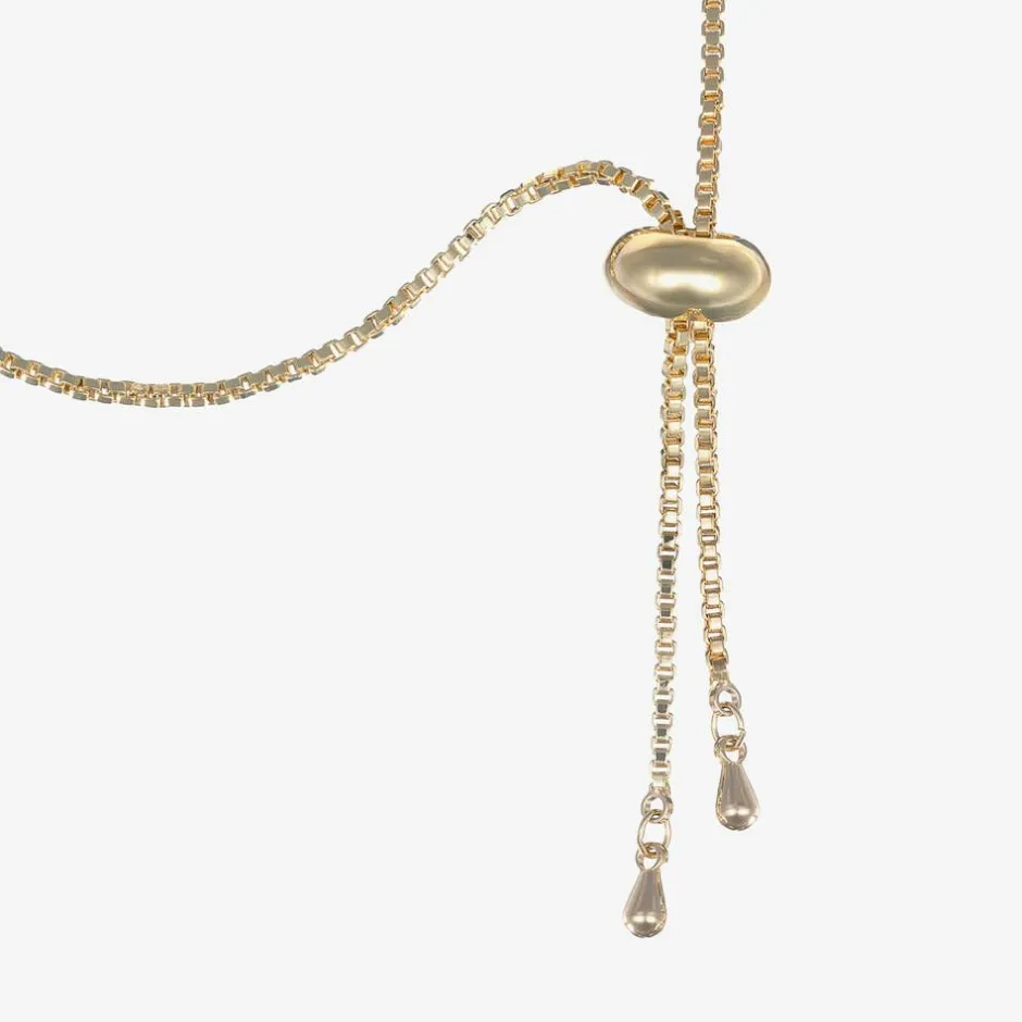 David Charles Gold Clover Discs Bracelet Clearance