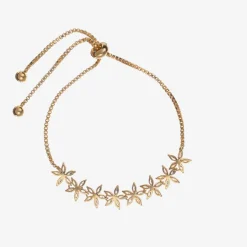 David Charles Gold Flower Diamanté Bracelet Discount